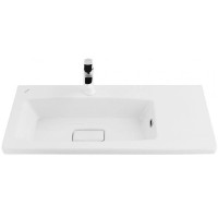 Раковина Creavit Memory 85 L MY085-00CB00E-0000 Белая фарфор подвесная, полувстраиваемая