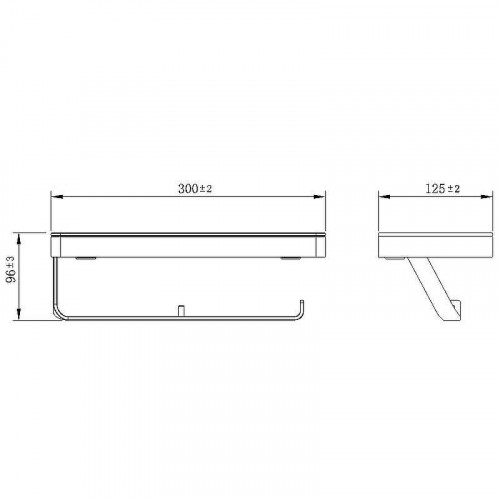 Держатель туалетной бумаги Lemark Glass Line 9721040 двойной Хром