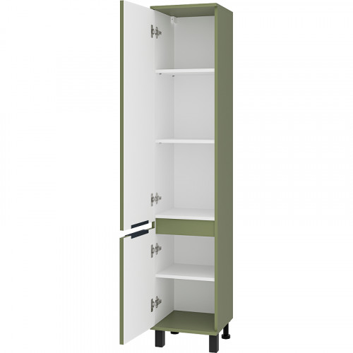 Шкаф пенал Brevita Enfida 35 L ENF-05035-0801L Зеленый матовый МДФ / ЛДСП