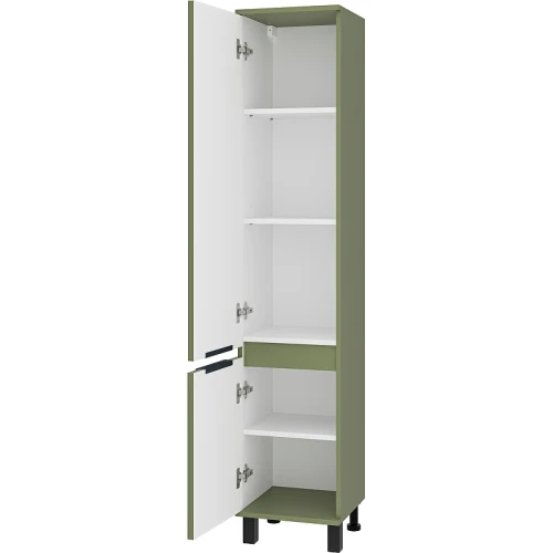 Шкаф пенал Brevita Enfida 35 L ENF-05035-0801L Зеленый матовый МДФ / ЛДСП