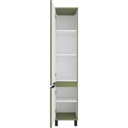 Шкаф пенал Brevita Enfida 35 L ENF-05035-0801L Зеленый матовый МДФ / ЛДСП