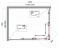 Душевой уголок BelBagno Uno 120х90 UNO-195-AH-2-120/90-C-Cr профиль Хром стекло прозрачное
