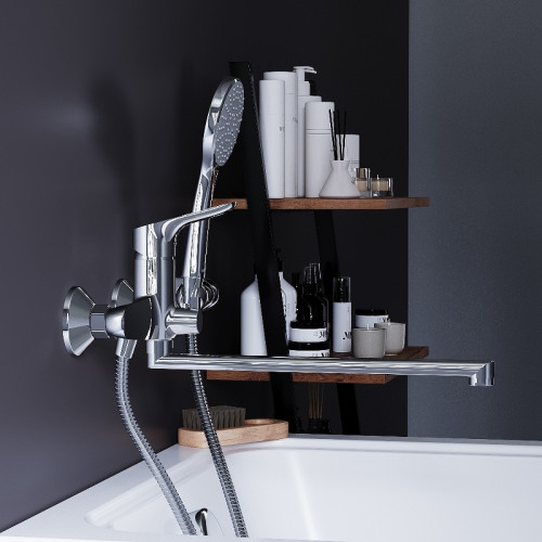 Смеситель для ванны Damixa Jupiter 779500001 универсальный Хром латунь на стену