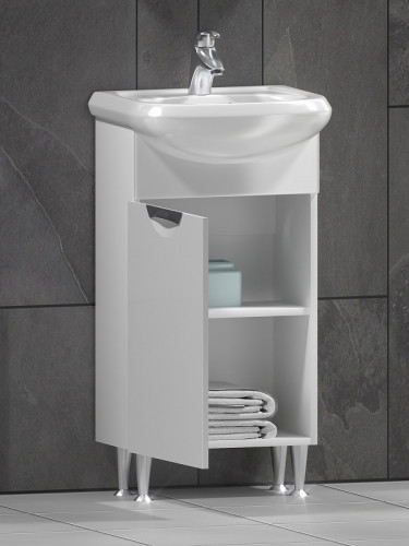 Тумба под раковину Vigo Callao 45 tn.CAL.UYU.45.1D Белая МДФ / ЛДСП