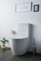 Унитаз компакт Vitra Sento Rim-ex back to wall 9830B003-7203 с бачком и сиденьем Микролифт фарфор напольный