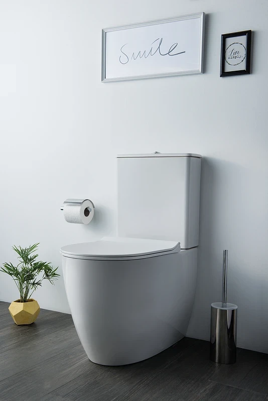 Унитаз компакт Vitra Sento Rim-ex back to wall 9830B003-7203 с бачком и сиденьем Микролифт фарфор напольный