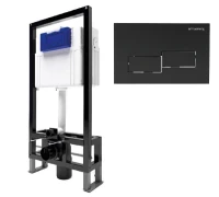 Инсталляция Bettoserb Sava Free Standing SFS40006481 для унитаза с клавишей смыва цвет Черный матовый