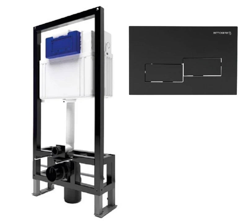Инсталляция Bettoserb Sava Free Standing SFS40006481 для унитаза с клавишей смыва цвет Черный матовый