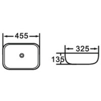 Раковина-чаша beWash Schutz 45 BK4532CT020 Белый глянец фарфор накладная