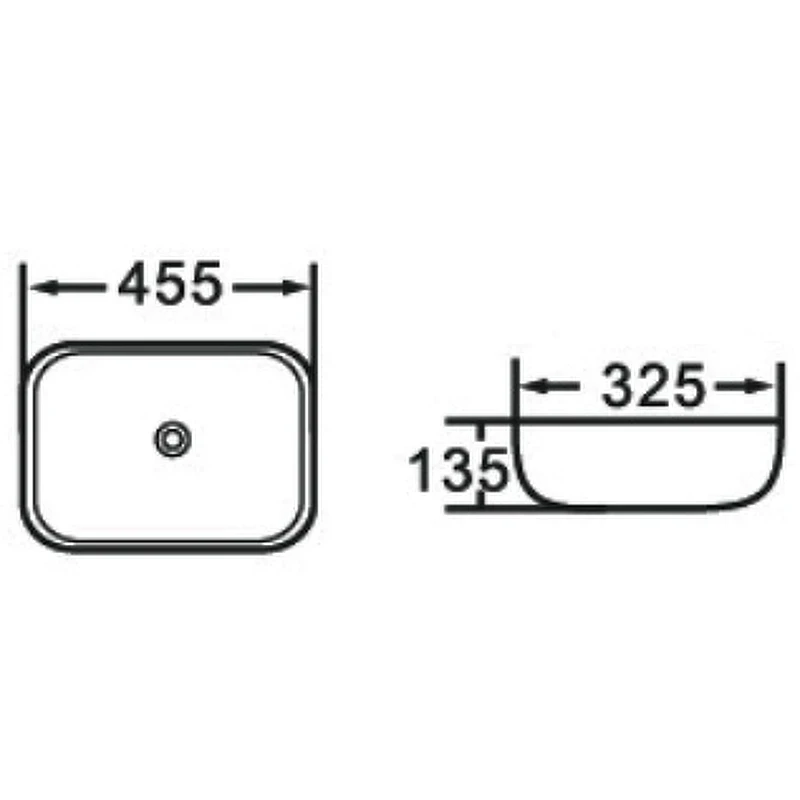 Раковина-чаша beWash Schutz 45 BK4532CT020 Белый глянец фарфор накладная