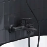 Смеситель для ванны Damixa Merkur 401000300 Черный матовый латунь на стену