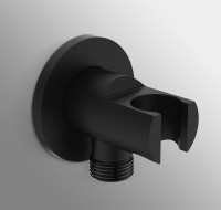 Шланговое подключение Ideal Standard Ideal Rain BC807XG Silk Black латунь на стену