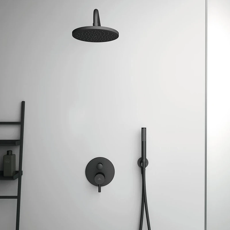 Шланговое подключение Ideal Standard Ideal Rain BC807XG Silk Black латунь на стену