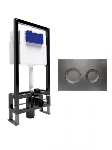 Инсталляция Bettoserb Sava Free Standing SFS40006442 для унитаза с клавишей смыва Cool цвет Графит матовый