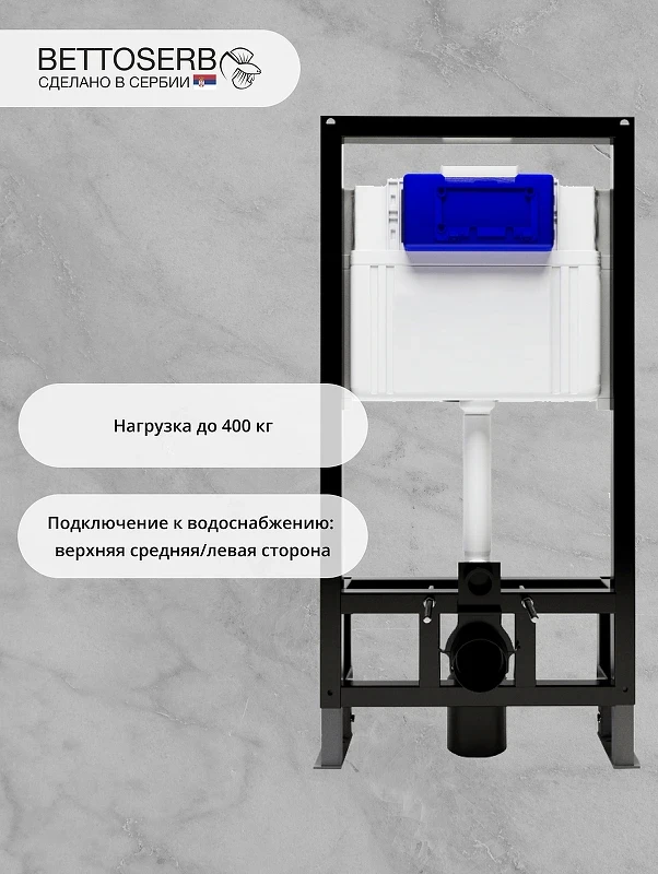Инсталляция Bettoserb Sava Free Standing SFS40006442 для унитаза с клавишей смыва Cool цвет Графит матовый