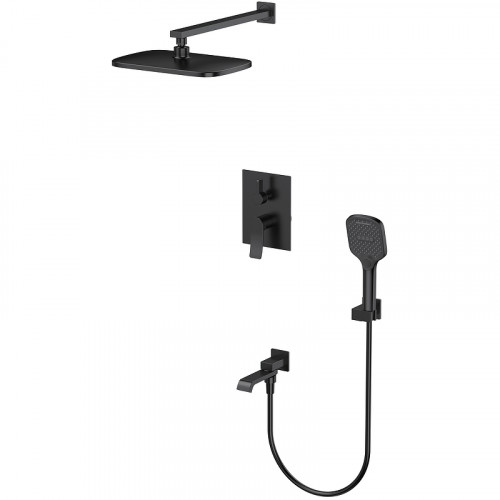 Душевая система Splenka S31.27.06 Черная матовая латунь встраиваемый