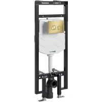 Инсталляция WasserKRAFT Dinkel 58TLT.010.ME.MG01 для унитаза с клавишей смыва Золото матовое