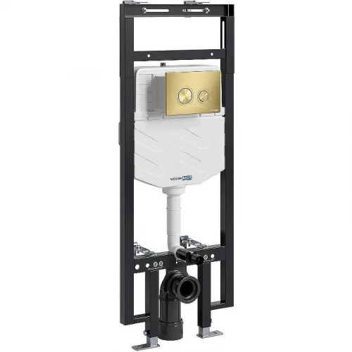 Инсталляция WasserKRAFT Dinkel 58TLT.010.ME.MG01 для унитаза с клавишей смыва Золото матовое