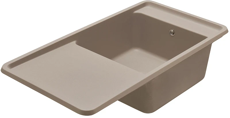 Кухонная мойка Aquaton Беллис 97 1A725132BS250 Серый шелк искусственный камень (литьевой мрамор) встраиваемый