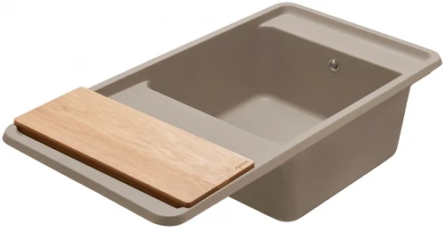 Кухонная мойка Aquaton Беллис 97 1A725132BS250 Серый шелк искусственный камень (литьевой мрамор) встраиваемый