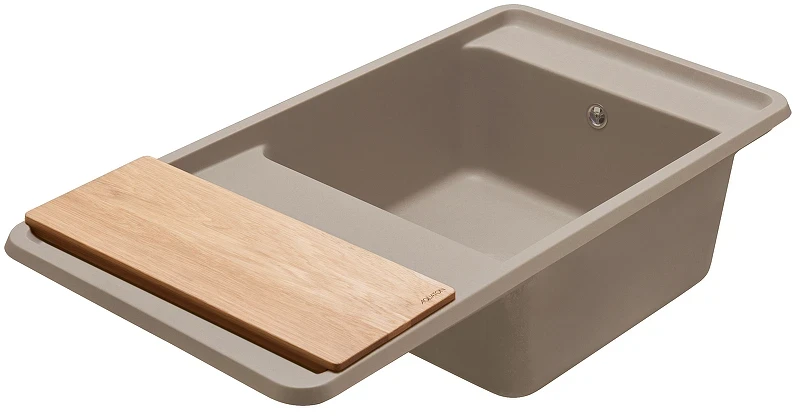 Кухонная мойка Aquaton Беллис 97 1A725132BS250 Серый шелк искусственный камень (литьевой мрамор) встраиваемый