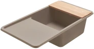 Кухонная мойка Aquaton Беллис 97 1A725132BS250 Серый шелк искусственный камень (литьевой мрамор) встраиваемый