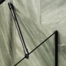 Шторка на ванну Maybah Glass MGV-137-6у 540x1400 в узком профиле Черный стекло сатиновое