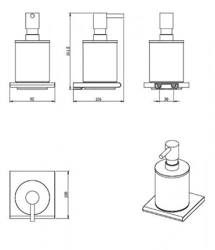 Дозатор для жидкого мыла Splendy Inspiration R IR4041VSCR цвет Хром
