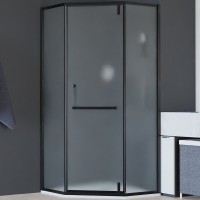 Душевой уголок RGW Hotel HO-084B 100х100 350608400-24 профиль Черный стекло матовое-сатинат