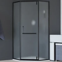 Душевой уголок RGW Hotel HO-084B 100х100 350608400-24 профиль Черный стекло матовое-сатинат