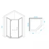 Душевой уголок RGW Hotel HO-084B 100х100 350608400-24 профиль Черный стекло матовое-сатинат