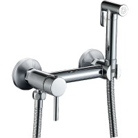 Гигиенический душ со смесителем Haiba HB5510 Хром латунь на стену
