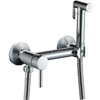 Гигиенический душ со смесителем Haiba HB5510 Хром латунь на стену