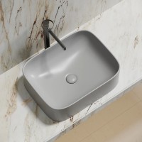 Раковина-чаша Ceramicanova Element 51 CN6052MSG Серая матовая фарфор накладная