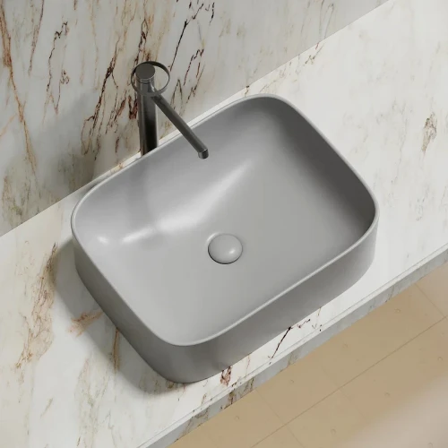 Раковина-чаша Ceramicanova Element 51 CN6052MSG Серая матовая фарфор накладная