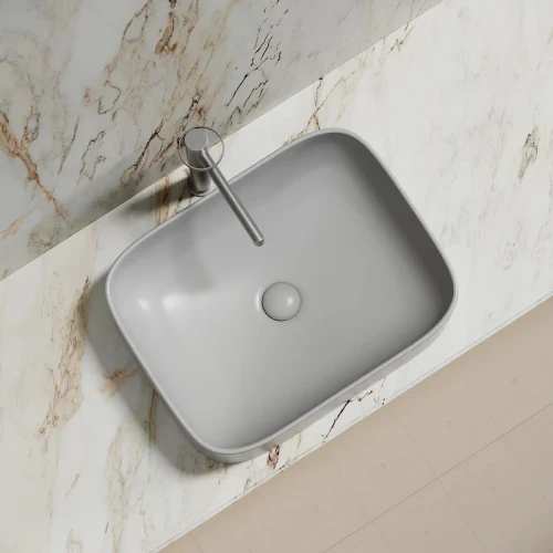 Раковина-чаша Ceramicanova Element 51 CN6052MSG Серая матовая фарфор накладная