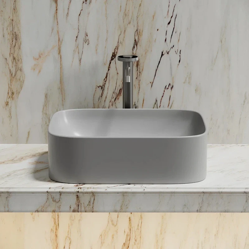 Раковина-чаша Ceramicanova Element 51 CN6052MSG Серая матовая фарфор накладная