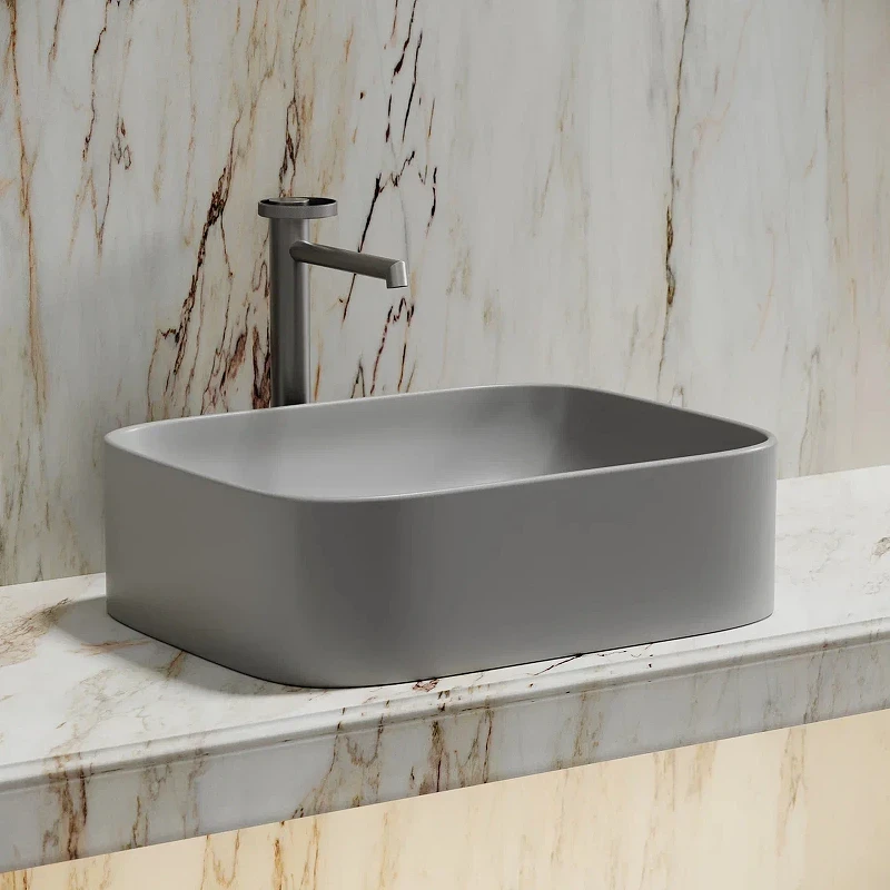 Раковина-чаша Ceramicanova Element 51 CN6052MSG Серая матовая фарфор накладная