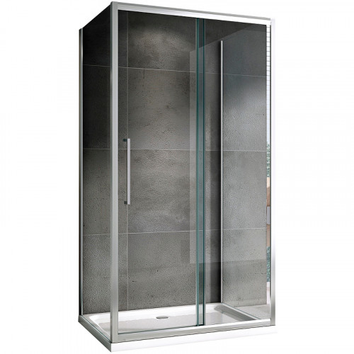 Душевой уголок Abber Schwarzer Diamant 140x60 AG30140H-S60-S60 профиль Хром стекло прозрачное