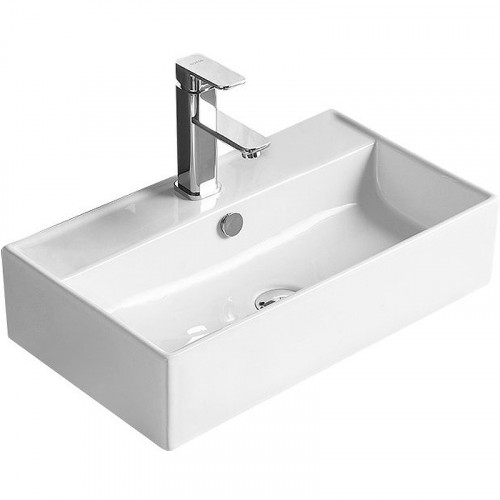 Раковина SantiLine 55 SL-1098 Белая фаянс накладная