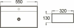 Раковина SantiLine 55 SL-1098 Белая фаянс накладная