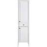 Шкаф пенал ASB-Woodline Салерно 40 9700 Белый с патиной Серебро массив дерева