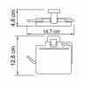 Держатель туалетной бумаги WasserKRAFT Lippe K-6525 с крышкой Хром