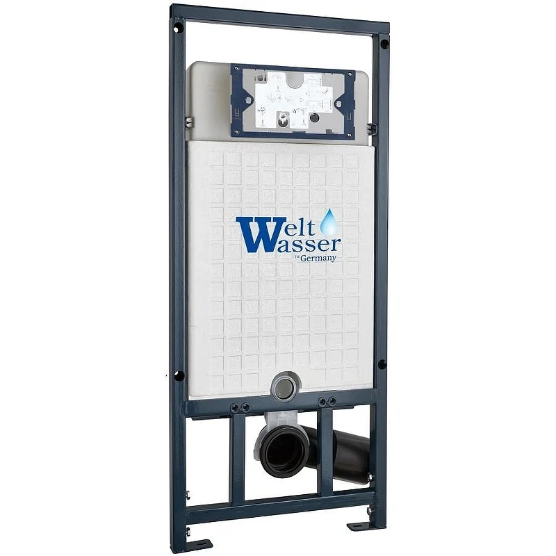 Комплект унитаза Ceramicanova Vogue CN4008T с сиденьем Микролифт и инсталляцией WeltWasser WW Marberg 507 10000005949+10000005952 с клавишей смыва Хром глянцевый