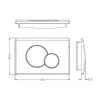 Комплект унитаза Ceramicanova Vogue CN4008T с сиденьем Микролифт и инсталляцией WeltWasser WW Marberg 507 10000005949+10000005952 с клавишей смыва Хром глянцевый