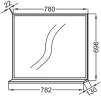 Зеркало Jacob Delafon Vivienne 80 EB1597-N18 с полкой Белое МДФ / ЛДСП, стекло