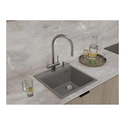 Кухонная мойка Rivelato Tesoro 50 TR-505-R grigio metallizz цвет Серый металлик