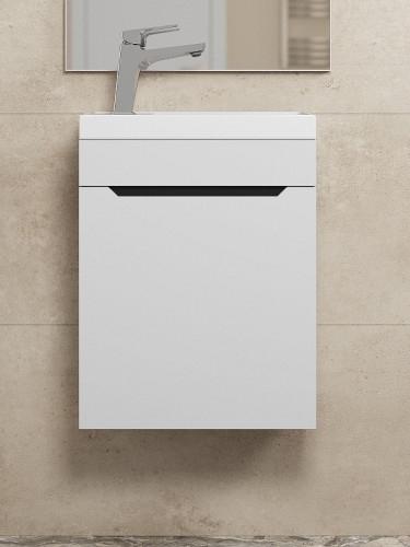 Тумба под раковину Uperwood Tanos 40 TTanos40WG подвесная цвет Белый матовый Графит матовый