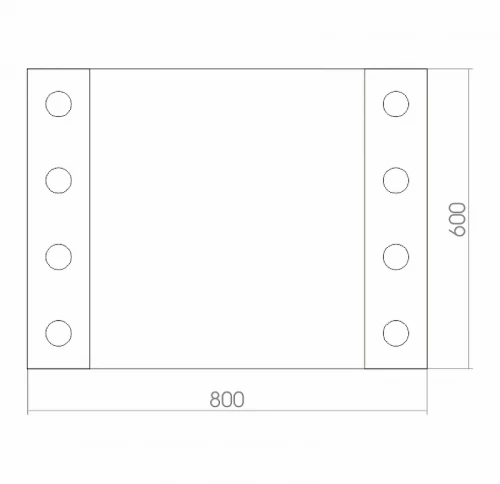 Зеркало Creto Arte 80 22-800600A с подсветкой с механическим выключателем стекло