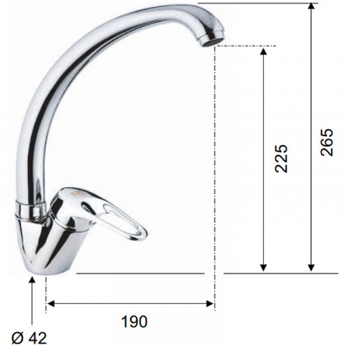 Смеситель для кухни Remer Remix R42 Хром латунь